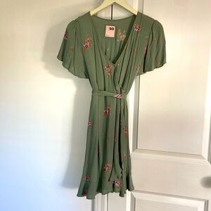 Green floral spring/summer dress